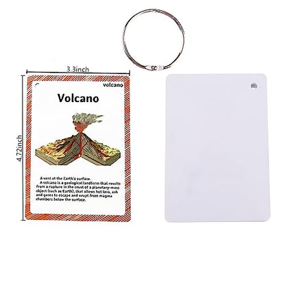 Geography Flash Card Set(15 Pcs)| Science Learning Cards Perfect for Back to School Supplies, Elementary Teacher/Autism Therapists Geology Tools | Geology Earthquake Gifts for Beginners