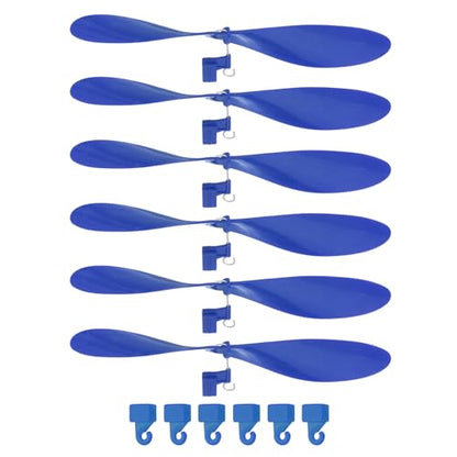 MECCANIXITY Plastic Propeller, Propeller Props Blade Helicopter Kit 7" Fold Resistant with Hooks for STEM Activities Powered Airplanes DIY Science(Blue, Pack of 6) - color: Blue, size: 7"
