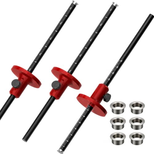 3Sets Wheel Marking Gauge with 2 Extra Replacement Blades,Micro-Adjustable Woodworking Scribe Tool, Aluminum Alloy Mortise Gauge with Metric/Imperial Scale for Carpentry Joinery(LPWG_B-01)