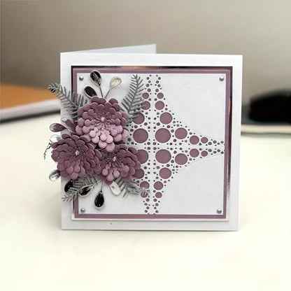 Lapoo Geometric Cutting Die for Scrapbooking - Durable, Cut Stencils for DIY Scrapbook Photo Album Decorative Paper Card, Card Making Supplies (Cross Border 3.3 x 3.3 in) - style: Cross Border 3.3 x 3.3 in