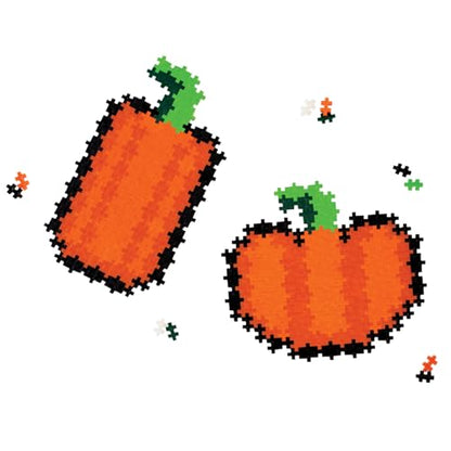 PLUS PLUS Puzzle By Number, Jack-o'-Lantern - 250 pc Halloween Building Toy - style: Jack-o'-Lantern