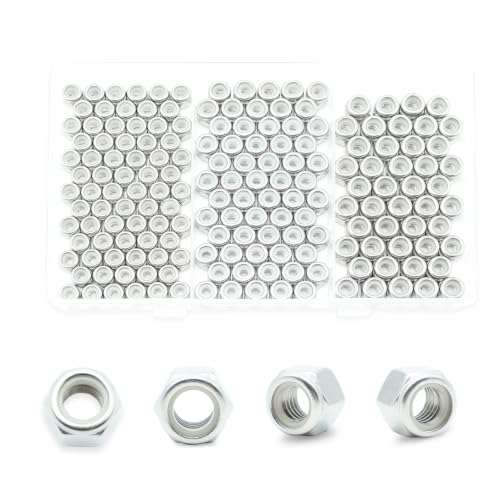 160 Pcs #6-32#8-32#10-24 Lock Nuts Kit, 304 Stainless Steel Hardware Nuts - size: #6-32 #8-32 #10-24 Kit (160 Pcs)