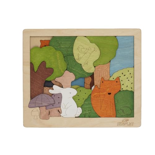 Woodlands Puzzle for Kids | 33 Piece Jigsaw Puzzle for Pre-School Kids | Learning and Educational Toy Gift for Boys & Girls 3 Years and Above - style: Woodlands