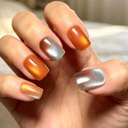 6 Packs (144 Pcs) | Reusable Press on Nails | 6-Style Bundle | 12 Sizes | Each Style 24 Pcs | Soft Neutral & Autumnal - color: Soft Neutral & Autumnal