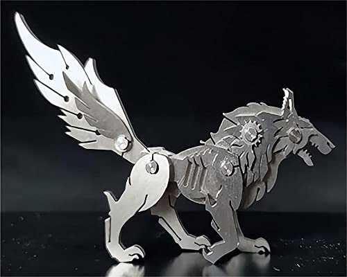 FILASLFT Metal Puzzles for Adults, Mechanical Wolf 3D Metal Puzzle - color: A1-wolf-silvery