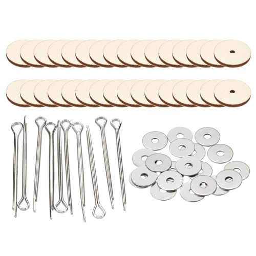 PATIKIL 18mm Doll Joints, 16 Set Removable Cotter Pin Joints Connector and Fiberboard Tray for Bear Limbs Making Head DIY Crafts Accessories - size: 18mm