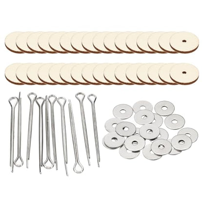 PATIKIL 18mm Doll Joints, 16 Set Removable Cotter Pin Joints Connector and Fiberboard Tray for Bear Limbs Making Head DIY Crafts Accessories - size: 18mm