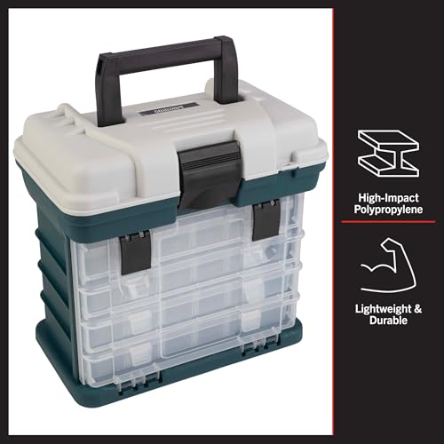 Stalwart Portable Tool Box Small Parts Organizer, Gray - size: 10 inches (L) x 7 inches (W) x 10.5 inches (H)