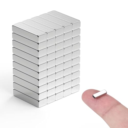 rhinocats 100Pcs Small Strong Magnets, Powerful Mini Magnets ，Tiny Rectangular Magnetic Bar for Crafts Office DIY Tool Storage,10x3x2mm - size: 10x3x2mm 100Packs
