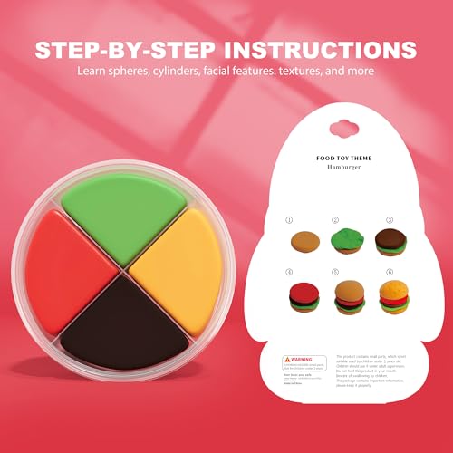 Aestd-ST Air Dry Clay Kit - Food Toy Theme, Modeling Clay for Kids - color: Food Toy Theme