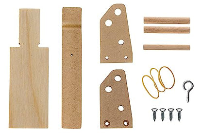 Miniature Catapult Kit - Build Yourself - STEM Learning - Comes Explore Force, Acceleration, Center of Mass, Hooke's Law & More - Garage Physics by Eisco