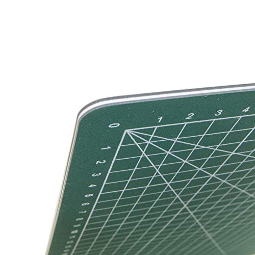 ELECTRONIX EXPRESS Self-Healing Cutting Mat 45cm x 30cm (17.71" x 11.81") with Grid Lines 40cm x 25cm, 3mm Thick, Metric Measurements, Angle Guides, Green - size: 17.7"L x 11.8"W