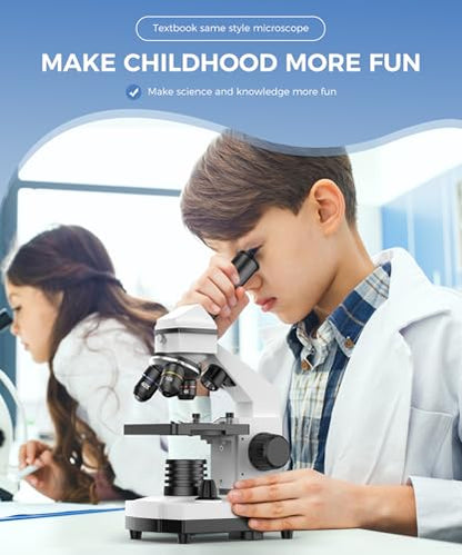PalliPartners Compound Microscope for Adults & Students, White