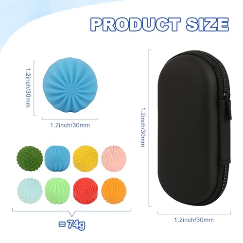 8PCS Silicone Magnetic Balls Fidget Toy, Quiet Fidget Toys for Teens Adults - color: Multi Color Delight Ball ×8