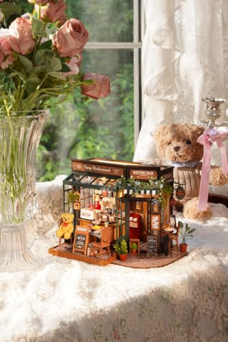 Rowood DIY Miniature Dollhouse Craft Kits for Adults-Tipsy Restaurant - style: Tipsy Restaurant