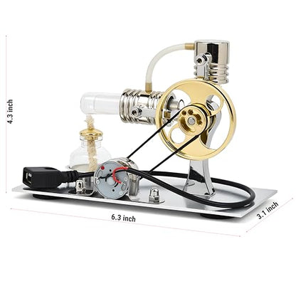 MagicTech Hot Air Stirling Engine Model L - Shape Educational Electricity Creative Physics JY22 - size: 6.3 x 3.1 x 4.3 Inch