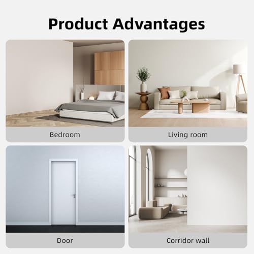 Peel and Stick Wall Molding Kit Set of 6 Frames - color: White
