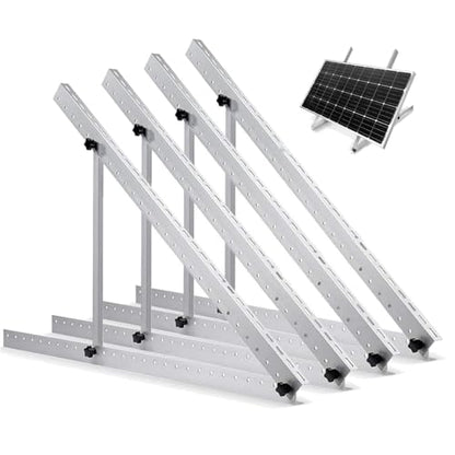 Upgraded 47in 2 Sets Adjustable Solar Panel Tilt Mount Brackets, Foldable Tilt Legs, Support 100 200 300 400 500 Watt Solar Panels 4-8Pcs, Solar Panel Stand for Roof, Off-Grid, RV and Boat - size: 47 IN 2 Sets