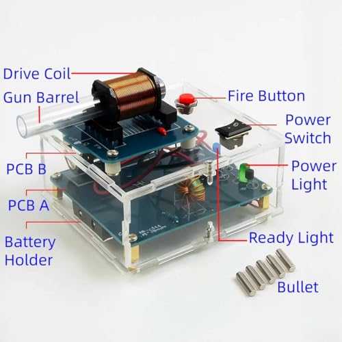 DIY Electromagnetic Coil Shooting Soldering Practice Kit,STEM Projects