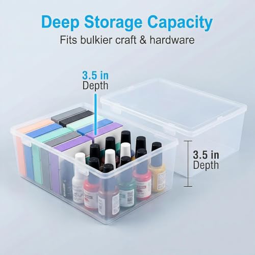 LJY 38 Clear Plastic Boxes, 2 Sizes for Hardware