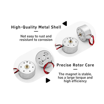 4PCS Mini DC Motor 3.7V 8500RPM Electric Motor Kit for DIY Projects, Wind Turbine Generator, Educational Science Experiments, School Learning Supplies - size: 8500RPM