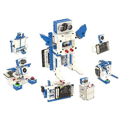 Yahboom Building Block Programming Kit Sensor Module for Kids with Micro bit V2 STEM Coding DIY Robot Kit Micro bit Programmabl Education Learn Toy for 8+ - size: with Microbit