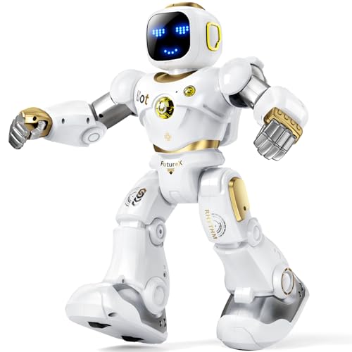 Ruko 1088 Programmable Robot Toy for Kids, STEM Learning Gift, Gold - color: Gold