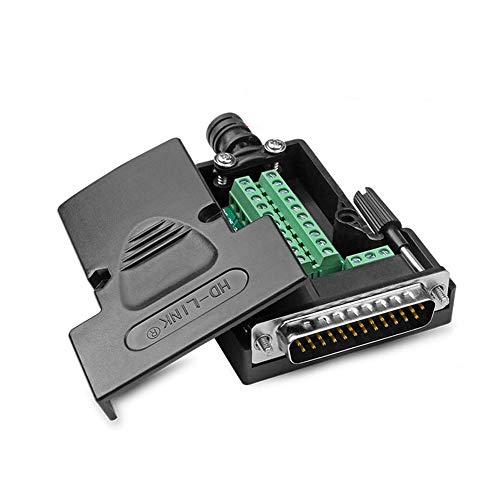 2PCS DB25 Solderless Serial to 25 pin Terminal Male Female Adapter - style: Male+Female