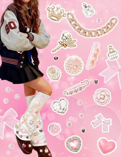 RQAYE Shoe Charms for Sneakers,Junk Socks Charms Kit with Lace Shoelaces - style: Cute Sweetheart