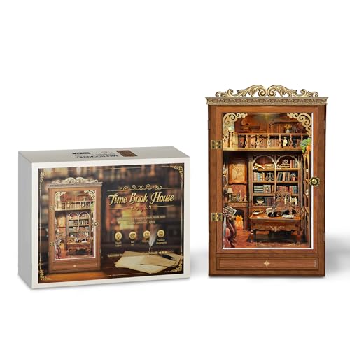 Book Nook Kit DIY Miniature House 3D Wooden Puzzle - Time Book House - color: Time Book House