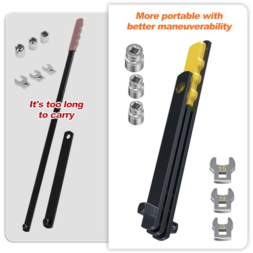 11-Piece Serpentine Belt Tool Kit with Sockets and Wrenches