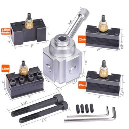 120034 Tool Post & Lathe Tool Holder & Axa Tool Holder for Mini Lathe