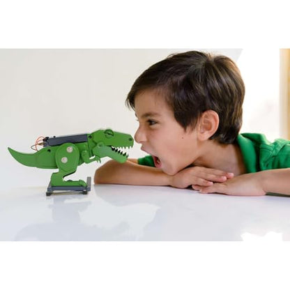4M Tyrannosaurus Rex Robot Building Kit for Kids Ages 8-12 – Motorized Walking T-Rex with Moving Jaw, Blinking Eyes, Animated Forearms, Gear-Driven STEM Engineering Toy Gift
