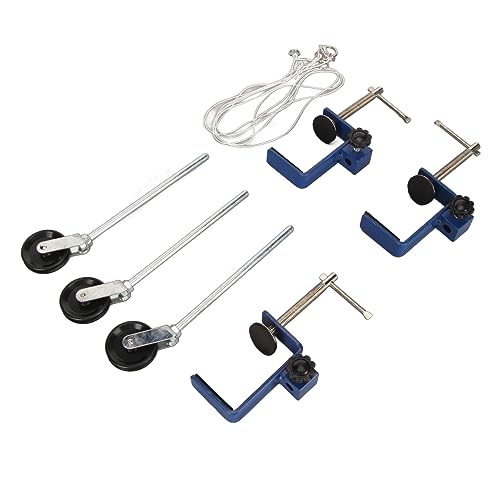 Laboratory Bench Clamp, Reinforced Bench Clamp with Pulley Simple Structure Multipurpose Table Mount Clamp for School Education Science Experiment Tools Teacher Supply