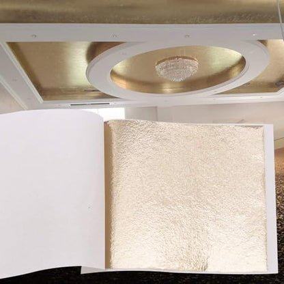 KINNO Gold Leaf Sheets for Art 300Pcs Antique Gold Foil, 3.15" x 3.35" - color: 300 Sheets Antique Gold