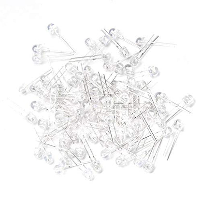 CHANZON 100 pcs 5mm Yellow Straw Hat LED Diode Lights (DC 2V 20mA) - color: E) Yellow (100pcs)