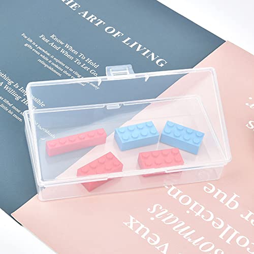 12 Pack Rectangular Clear Plastic Storage Containers - size: 5.7 x 2.95 x 1.18 inch
