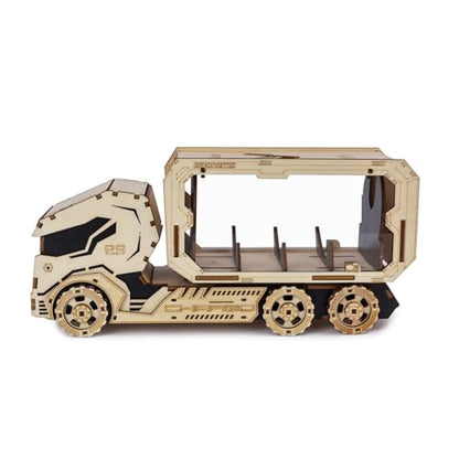 3D Wooden Puzzle for Adults, Mechanical Piggy Bank Car Puzzle, DIY Vehicle Model Building Kit Handicraft Wood Craft Hobbies Toy, Birthday for Hobbyist 14+ Family Women Men, 156 Pcs - style: Fuel Tanker (Piggy Bank Car)