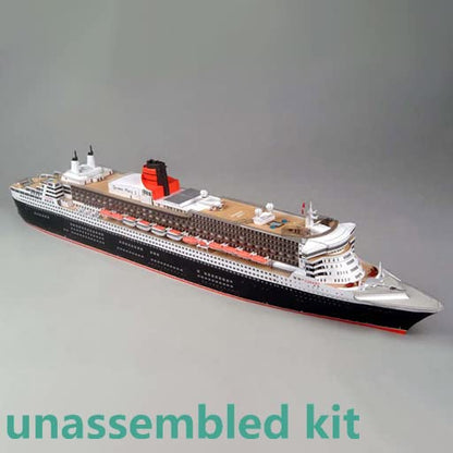 ZEZEFUFU DIY 1:400 Queen Mary II Cruise Liner Ship 3D Paper Boat Model Unassembled Kit