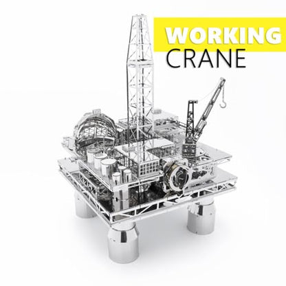 METAL-TIME, Offshore Drilling Rig Model, Metal Model Kits, Offshore Platform, 3D Metal Puzzle, Treasure Researcher Mechanical Model Kit to Build for Adults