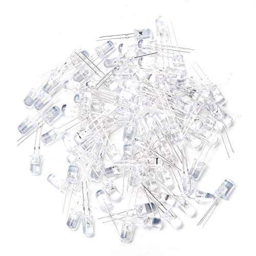 CHANZON 100 pcs 5mm Purple UV LED Diode Lights(DC 3V 20mA) - color: I) Uv 395nm, size: 5mm Round Top