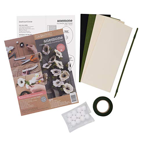 Lia Griffith LG40002 Crepe Paper Kit, Anemone Flowers, Sizes, Colors may vary, 29 Count - style: Anemone Flowers,