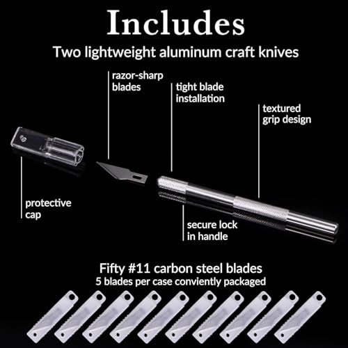 WA Portman Hobby Knife Set, 1pc Craft Precision Knife Set with 10 Blades - size: 1 Knife 10 Blades