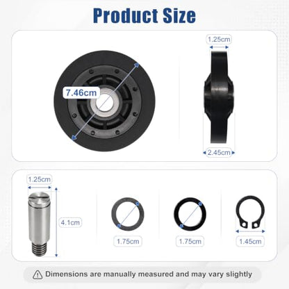 Upgraded RB170002 Dryer Drum Roller Kit Compatible with Speed Queen Alliance GE Dryer (Some Models), Replaces 3447593 AP5186795 EAP12220620 PS12220620 ASQ1356769 PD00042561 - style: RB170002 Dryer Drum Roller Kit