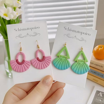 9pcs Mother‘s Day Polymer Clay Earring Cutters - Polymer Clay Molds & Polymer Clays Earring Cutters for Jewelry Making - Flower Polymer Clays, for Dates, Parties, Mother’s Day - color: Daily Wear