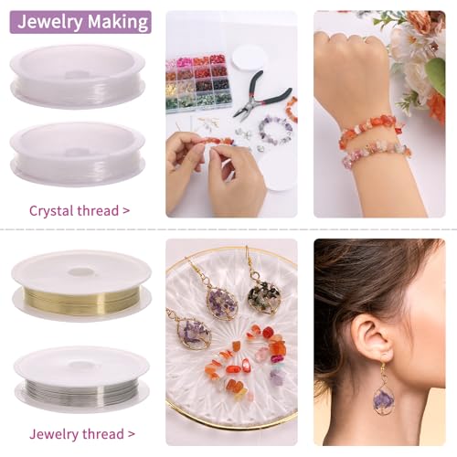 Quefe 56 Colors 1800pcs Crystal Beads Jewelry Making Supplies Kit - color: 56 Colors