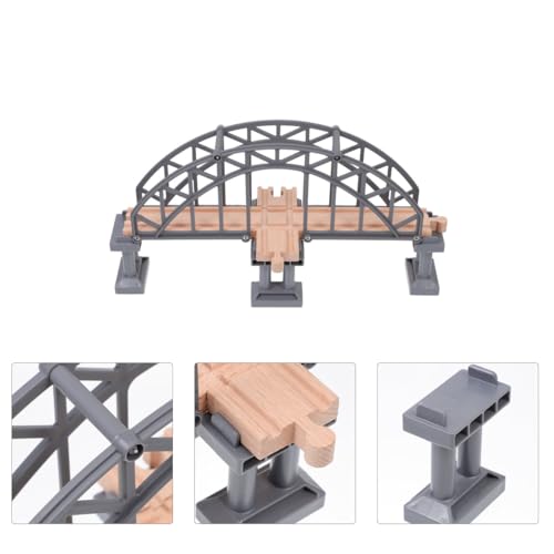 Wooden Train Track Bridge, Train Bridge Accessory for Railway Set