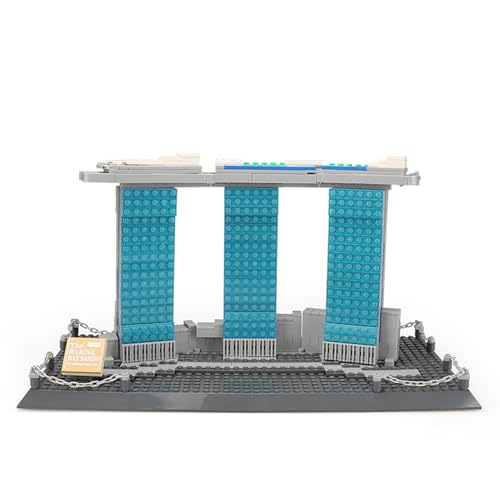 Oichy Building Blocks Set, Marina Bay Sands Architecture Model Kits Collection Toy Building Sets for Adults and Kids(881 PCS) - color: Marina Bay Sands