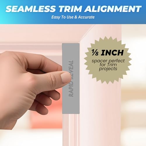 Rapid Reveal - Trim Reveal Tool - 1/8" Trim Gauge - Door Reveal Marking Tool - Durable ABS Plastic - Accurate Jamb Marking - Finish Carpentry & Woodworking Tool - Made in The USA (1/8 Inch Spacer) - size: 1/8 Inch