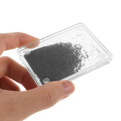 Toddmomy 5pcs Iron Filings Magnetic Field Demonstrator Box for Physics Classroom Science Experiments Educational Teaching Tools for Magnetism Studies and Visual Learning Aid